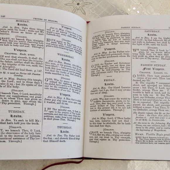 Breviary Offices from Lauds to Compline Inclusive Reprint of 1880 Edition HC - Picture 9 of 11